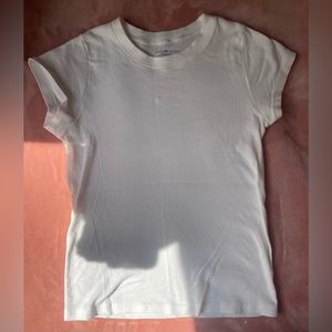 Brandy Melville White Baby Tee
